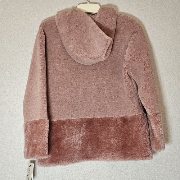 Koolaburra by UGG Women S Pink Rose Full Zip Hooded Faux Fur Fuzzy Jacke… - Picture 9 of 13